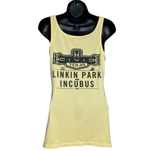 Linkin Park Incubus Tank Top Yellow Honda Civic Tour T-Shirt Staff Event Crew
